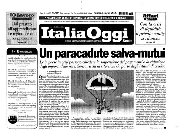 Italia oggi : quotidiano di economia finanza e politica